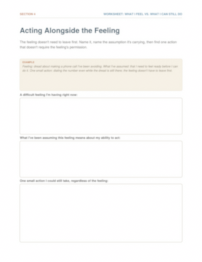 The Pendulum of Control Workbook