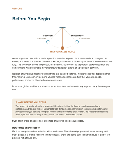 The Pendulum of Connection Workbook