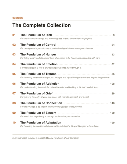 The Pendulum Complete Collection Workbook