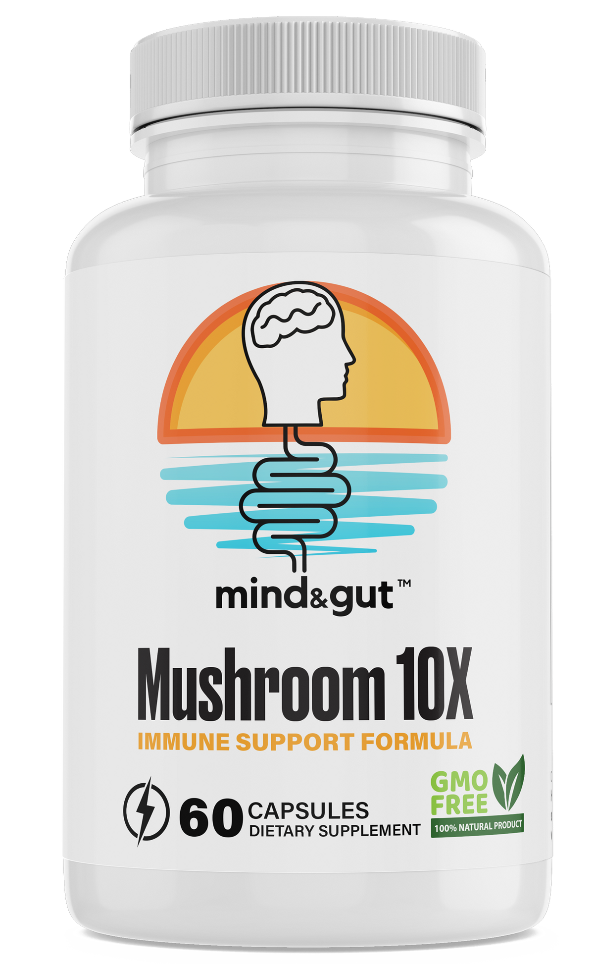 10 mushrooms in 1 formula. Mushroom 10x supports immune function, stamina, and is a powerful antioxidant.